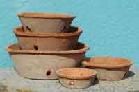 Rustic Terracotta Red Dish Orchid Pots