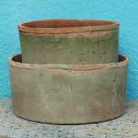 Rustic Terracotta Low Cylinder